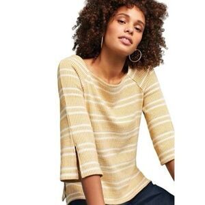 Anthropologie Postmark Square Neck 3/4 Sleeve Top - Women’s M